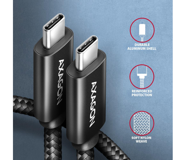 Axagon BUCM2-CM20AB, CHARGE kabel USB-C - USB-C, 2m, Hi-Speed USB - 1353474 - zdjęcie 7